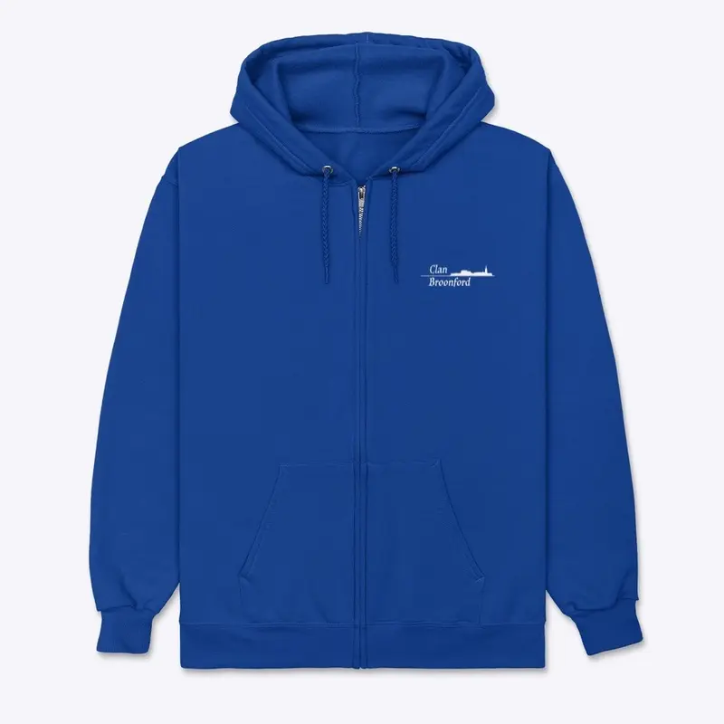 Logo and sunset zip hoodie